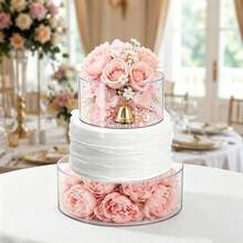 1pc Refillable Cake Stand, Round 3-Tier Cake Display Box, Suitable For Wedding, Birthday, Holiday Party Food Display - Multicolor - View 6