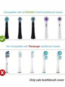 1~6pcs Toothbrush Head Covers - For Electric Toothbrush, Holiday Essentials, Travel Essentials, Portable, Lightweight, , Stylish, For Home - Multicolor - View 8