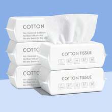 250pcs/5pack Disposable Thickened Facial Cleansing Wipes, Elastic And Tensile, Super Absorbent, For Makeup Removal And Skincare - White - View 11