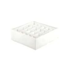 1/2 Set Drawer Divider Organizer, 24-Grid Wardrobe Storage Rack Suitable For Socks, Handkerchiefs, Ties, Belts And Other Accessories Storage, Storage Organization, Travel Essential - White - View 7