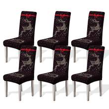 1/2/4/6pcs Christmas Themed Chair Covers, Dining Table Chair Seat Protector, Removable And Washable - Multicolor - View 18