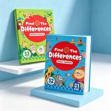32-Page Children's Spot The Difference Activity Book (Basic & Advanced) | Logic Puzzles, Matching & Memory Games, Suitable For Children 3+ | Birthday, Easter And Children's Day Gift For Boys And Girls - Multicolor - View 2