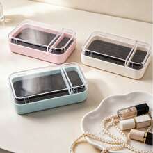 1pc Large Capacity Dust-Proof Portable Jewelry Box Earring Storage Organizer Box - Multicolor - View 3