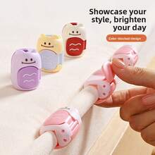 4/6/8 PCS Reusable Non-Slip Bed Sheet Fasteners, Anti-Slip Duvet Cover Clips, Blanket Fixing Clips For Home Bedding - Multicolor - View 3