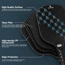 USAPA Approved Fiberglass Pickleball Paddle Set Of 2, Lightweight Pickle Ball Paddles With 4 Balls, 2 Overgrips, Carry Bag & Gift Box For Beginner & Intermediate Players - Blue - View 3