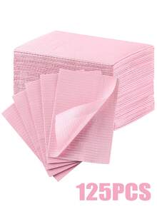 125pcs Waterproof Nail Art Table Mat, Disposable 3-Layer Foldable Nail Art Mat, Waterproof Nail Art Pad, Suitable For Nail Salon Practice - Pink - View 12