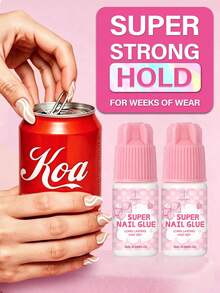 Keo dán móng COLOURSMILE siêu chắc 1/2/3 chai/bộ, khô nhanh, chống nước, bền lâu, phù hợp cho móng giả, đồ dùng thiết yếu - Trong suốt - Xem 8