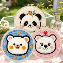 DIY Punch Needle Embroidery Kit For Adults Beginners, Includes Complete Materials, Natural Landscape Pattern, Creative Handmade, Suitable For Home Wall Decor Or As A Gift For Friends And Family, Fun Embroidery Starter Kit, 20x20cm (7.87x7.87 Inches) - 20X20cm - View 14