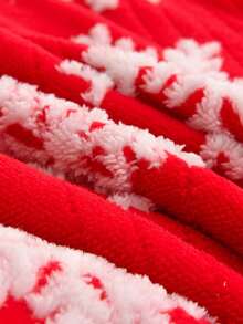 1 buah Selimut Natal Motif Salju 3D Merah, Selimut Bulu Tebal Dua Lapis Hangat, Selimut Lembut dan Nyaman dengan Pola Cetak, Cocok untuk Dekorasi Rumah, Tempat Tidur, Sofa, Kantor, Dekorasi Kamar, Asrama, Dapat Dicuci dengan Mesin - Red and White - View 10