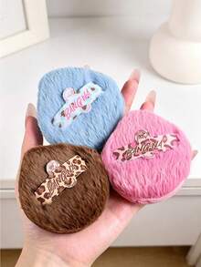 Flocked Makeup Puff, Comfortable, For Touch-Ups And Setting, Compatible With Loose Powder And Other Powder-Based Cosmetics, Makeup Sponge Puff - Multicolor - View 7