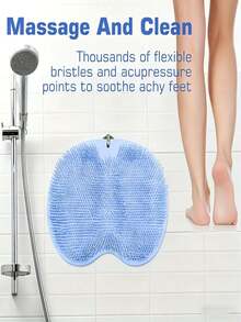 2pcs Universal Non-Slip Shower Foot Scrub Massager, Exfoliating Pad, Promotes Blood Circulation, Alcohol-Free, Fragrance-Free, Manual Operation, No Battery Required, Bathroom Accessory - Multicolor - View 9