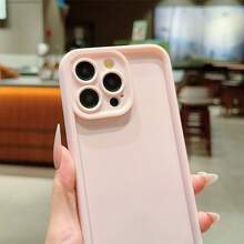 Minimalist Dopamine Pink Phone Case Compatible With IPhone 17 Pro Max/17 Pro/17 Air/17/16 Pro Max/16 Pro/16/16 Plus/15/15 Pro Max/15 Pro/15 Plus/11/12/13/14 Pro Max/12 Pro/12 Pro Max/13 Pro/13 Pro Max/7 Plus/14 Pro/14 Pro Max/14 Plus Soft Shell Creative For Men And Women - Multicolor - View 4