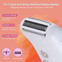 1pc Women's Electric Shaver, Home Use Washable Roller Epilator, USB Rechargeable Intimate Hair Trimmer, Razor - View 7