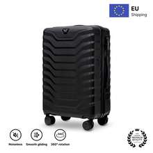 W WINGS Travel Luggage Set 4 Pcs | Vanity Case, Cabin, Medium And Large Suitcases With Spinner Wheels And Telescopic Handle - Black - View 13