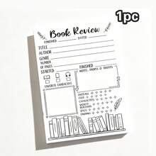 Kartu Sisipan Jurnal Ulasan Buku 1/2/4, Templat Catatan Bacaan Estetis, Lembar Ulasan Buku yang Dapat Dicetak, Perlengkapan Perencana Bertema Buku untuk Pecinta Membaca - Satu-Ukuran - View 12