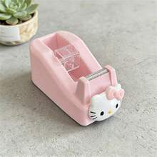 Hasbro 1pc Sanrio Hello Kitty Candy Color Tape Dispenser Cute Cartoon Tape Cutter Tape Holder ABS Material For Daily Use - One Size - View 7