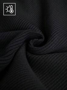 Autumn/Winter New French Sweet Style Women's Solid Color Knitted Base Layer Slim Fit Sweater - Black - View 7