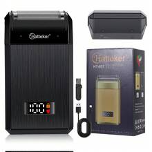 Hatteker 1 Peça Barbeador Elétrico USB, Barbeador de Lâmina Dupla Recíproca para Homens, Cortador de Cabelo para Uso Doméstico para Cabeça Careca - Multicolorido - Visão 10
