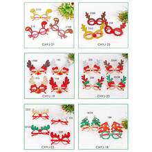 8pcs(Random Style) Christmas Party Glasses Set, Funny Xmas Costume Eyeglasses, Santa Reindeer Snowman Tree Glitter Decorative Glasses For Holiday Photo Booth Party Favors - Cartoon - View 6