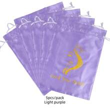AliLeader 5PCS Satin Hair Bags For Bundles Satin Bags With Drawstring Satin Wig Bags For Packaging Hair Extensions, Bundles, Wigs Hair Storage Carrying Bags For Hair Tools Home Travel - 5pcs - View 10