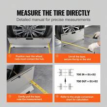 2PCS Wheel Alignment Tool Toe Plates Accurate Measure Tape And Conversion Chart - A - View 4