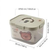 Multi-Functional Transparent Plastic Compartment Food Storage Box, Refrigerator Multi Grids Sealed Fresh-Keeping Box With Cover, Large Capacity Reusable Vegetables FruitsIngredient Container, Microwave Heatable, Kitchen Food Storage And Organization - Multicolor - View 15