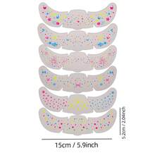 6 tờ miếng dán mặt tàn nhang phát sáng UV, hình xăm tạm thời mặt hoa sao neon dạ quang cho tiệc rave và lễ hội - Nhiều màu - Xem 8