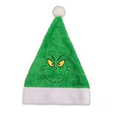 The Grinch 1pc Plush Embroidered Christmas Hat Green Monster Cartoon Xmas Hat - Style-a - View 10