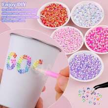 40 Warna Campuran Rhinestone Resin Datar Belakang, Perlengkapan Lengkap DIY, Rhinestone Glitter AB, dengan Pena Titik, Pinset, Baki Rhinestone, untuk Dekorasi Botol Minum, Casing Ponsel, Pakaian, Bahan Kreatif Rhinestone Buatan Tangan, Aksesoris Perhiasan DIY Pesta - MultiWarna - View 5