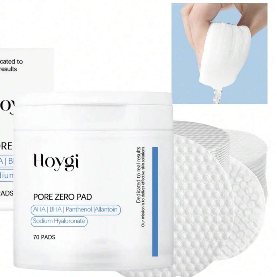Hoygi Kapas Pembersih Pori Asam Hialuronat Zero Pore, Kapas Toner Eksfoliasi Pembersih Pori, Kulit Halus, Lembut & Tidak Iritasi, Melembapkan & Menghidrasi Wajah, Cocok Untuk Semua Jenis Kulit - 70 buah - Niacinamide - View 1
