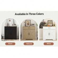 Farmhouse Accent Cabinet Entryway Storage With Drawer Living Room Sideboard Narrow Storage Cupboard - FRSB62GY01A0001 - View 3