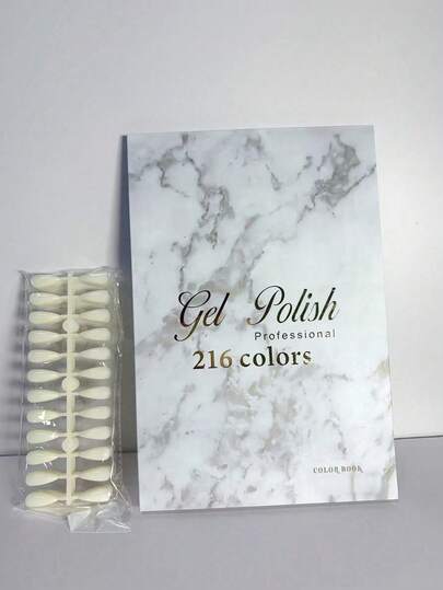 Libro de Muestras de Colores con Textura de Mármol de 216 Colores, Tabla de Colores de Contraste de Gel para Uñas, Libro de Exhibición de Estudio de Uñas, Estante de Tabla de Colores de Contraste de Gel para Uñas, Incluye 480/240 Muestras de Colores de Uñas Falsas, Adecuado para Individuos y Entusiastas de las Uñas