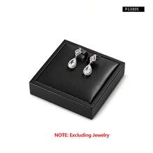 Oirlv Black High-End PU Leather Jewelry Display Props Ring, Earring, And Ear Stud Display Counter Jewelry Display Tray - Black - View 13