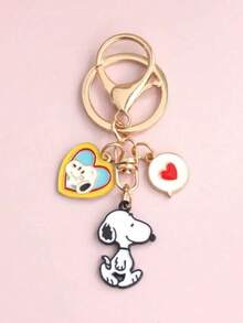 Hasbro SNOOPY (مجموعة من 12/8/4/2/1) سلسلة مفاتيح سبيكة كرتونية لطيفة Snoopy – هدية للأزواج الطلاب، تعليقة حقيبة، حلقة مفاتيح، تعليقة حقيبة ظهر - متعدد الألوان - مشاهدة 14