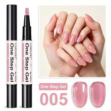 LIMEGIRL 6 Colors One Step Gel Nail Polish Set, 3-In-1 Base Color & Top Coat, Soak Off Gel Polish Kit For DIY Nail Art, Manicure At Home - Multicolor - View 10