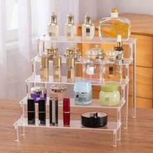 1pc Acrylic Display Stand 3-Tier Perfume Storage Display Rack And Multi-Functional Cupcake Stand, Figure Display Stand, Party Dessert Stand, For Decoration And Storage - Transparent - View 3