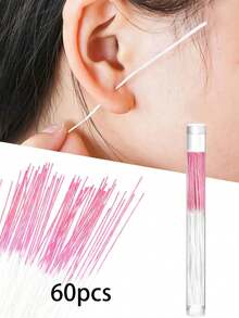 120pcs/60pcs/5pcs Ear Canal Cleaning Line, Pink And Purple Paper Earwax Removal Tool, Remove Odor And Dirt, Unisex, Prevent Blockage, Suitable For Travel, Ear Canal Cleaning Set, Ear Canal Cleaning Tool, Earwax Remover - View 12