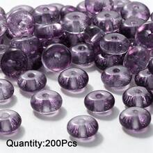200pcs 3*6mm Colorful Transparent Glass Beads Spacer Beads DIY Jewelry Making Accessories For Necklace Bracelet Pendant Loose Beads - Transparent Abacus Glass Beads - View 13