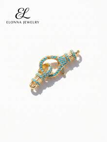 SYMFNY 925 Sterling Silver Cubic Zirconia Colorful Pave Lobster Clasp, Bracelet Necklace Connector Accessory, DIY Jewelry Making, Gift For Her - Pave Lobster Claw Clasp - View 17