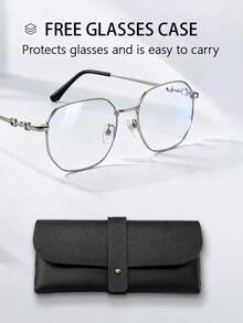 Blue Light Filtering Glasses, Subtle Vintage Style; Designed To Filter Blue Light Emitted From Screens. Includes Glasses Case. Ideal For Office, Study Or Creating A Look. - Glasses [Light Vintage Style] - View 12