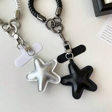 Leather Star Phone Cord Charm