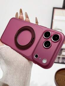 Luxury Transparent Clear Large Lens Window Phone Case Compatible With IPhone 18 Pro Max 18 Pro 18 17 Pro Max 17 Pro Four Corner Anti Fall Shockproof Back Cover - Cherry Red - View 3