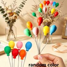 30/20/10 /Pcs Hiasan Bola Pelangi Mini, Stik Dekoratif Bola Bulat Aneka Warna, Hiasan Genggam Warna Acak untuk Kerajinan DIY & Tata Letak Pesta, untuk Kerajinan Tangan, Dekorasi Meja & Properti Foto - Beraneka warna - View 5