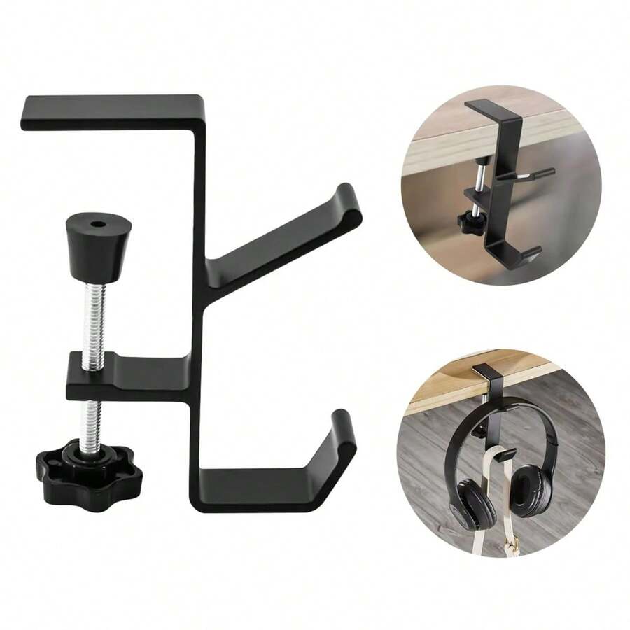Beside The Table Double-Layer Headphone Holder For All Headphone Bag Key Table Side Expansion Bracket Household Storage Rack - Multicolor - View 1