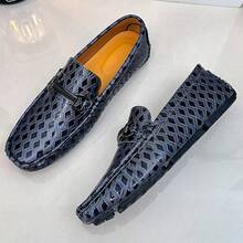 Fashionable Men's Loafers, Rubber Outsole, Non-Slip, Slip-On, Suitable For Weddings, Parties And Other Occasions, Men's Loafers - Dark Blue - View 6