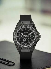 GUESS Commute & Work Essential: Stainless Steel Daily Elegant Watch GW0208G5 - Black - View 1