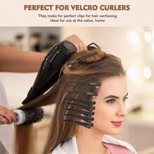 6/12 buah Jepit Rambut Profesional, Jepit Rambut Buaya Anti Selip Tanpa Bekas dengan Cincin Silikon, Jepit Rambut untuk Penata Rambut dan Potong Rambut di Rumah, Cocok untuk Pria dan Wanita - MultiWarna - View 7