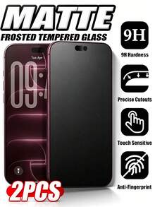 Gorilla Hero 2pcs 2.5D Full Screen HD Matte Tempered Glass Screen Protector, Anti-Fingerprint, Matte Texture Surface, Water-Resistant, Anti-Fingerprint Residue, Phone Accessories, Compatible With IPhone Duo/18 Pro Max/18 Pro/18/17e/17 Pro Max/17 Pro/17 Air/17/16 Pro Max/16 Pro/16 Plus/16/15 Pro Max/15/14/13/12 And Other Models. - Clear - View 9