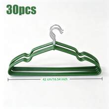 10/20/30/40pcs New Curved Resin Hangers Green, Shoulder Arc Design Prevents Wrinkles, Wide Design, No Mark Hanging, Corner Hook Design, Easy Hanging For Strappy Lingerie, Multi-Purpose, Storage Made Easy, Thick Material For Heavy Clothes, Anti-Slip Texture, Prevents Slipping - Green - View 10