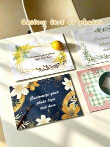 10/20/50pcs Alas Meja Kertas Sekali Pakai yang Disesuaikan, Alas Meja Sekali Pakai yang Dipersonalisasi dengan Logo dan Teks Kustom, Cocok untuk Pernikahan, Pesta, Restoran dan Dekorasi Acara, Perjamuan, Kafe, Ulang Tahun dan Dekorasi Makan Malam di Rumah - MultiWarna - View 1